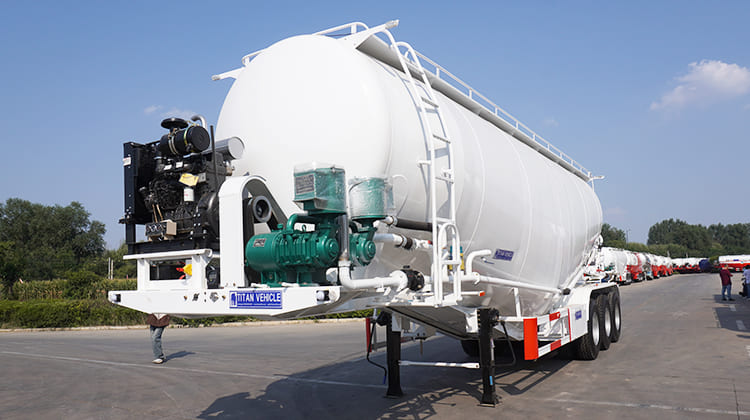 Tri Axle 35CBM Cement Bulk Carriers Tank Trailers for Sale in Congo
