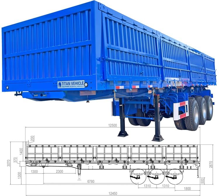 34 Tone Dropside Side Tipper Trailer for Sale Price in Congo Banana