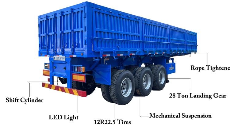 34 Tone Dropside Side Tipper Trailer for Sale Price in Congo Banana