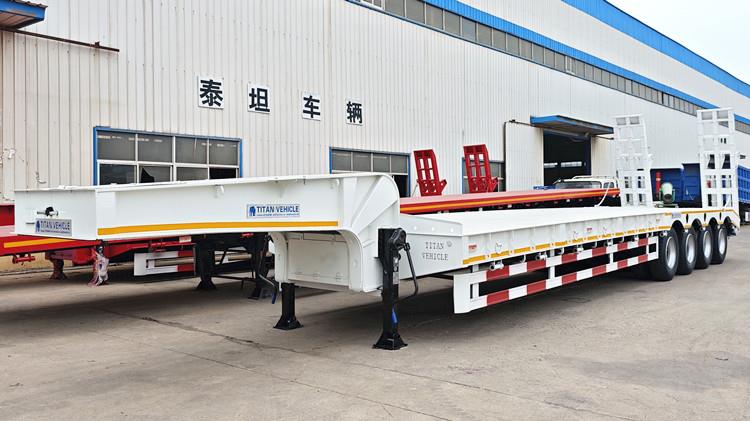 4 Axle 100 Ton Lowbed Trailer Truck for Sale Price in Congo