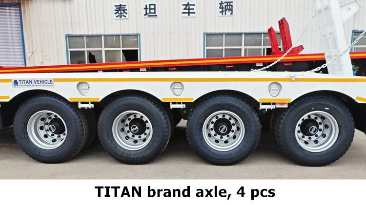 4 Axle 100 Ton Lowbed Trailer Truck for Sale Price in Congo