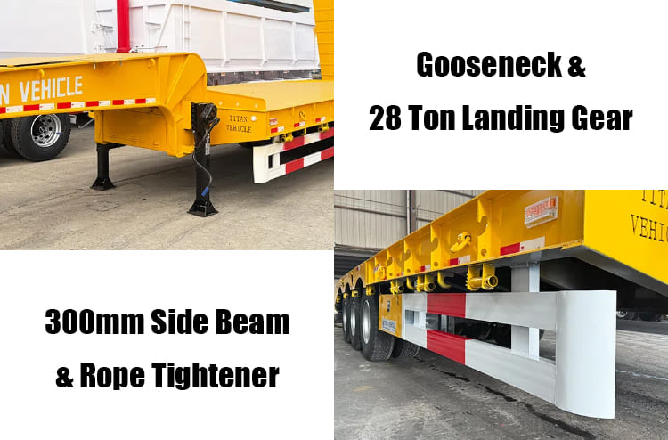 2/3/4 Axle Hydraulic Semi Lowbed Trailer for Sale in Zambia