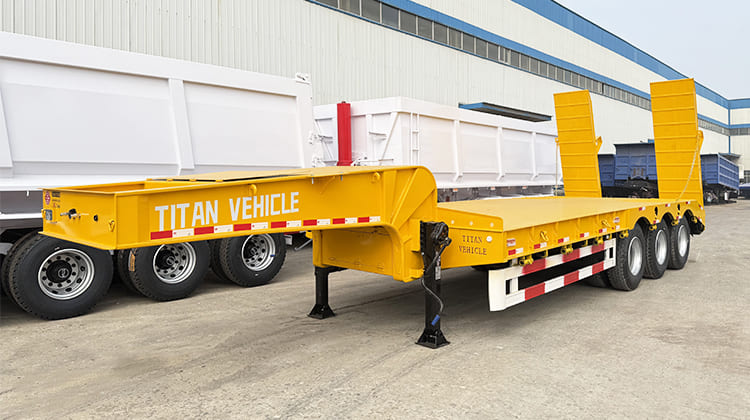 2/3/4 Axle Hydraulic Semi Lowbed Trailer for Sale in Zambia