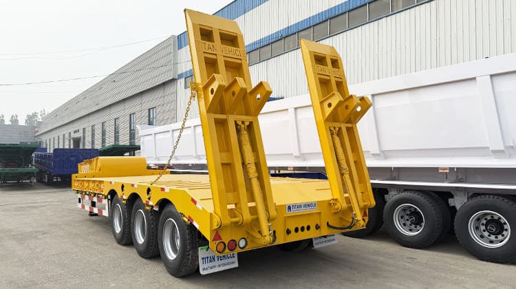 2/3/4 Axle Hydraulic Semi Lowbed Trailer for Sale in Zambia