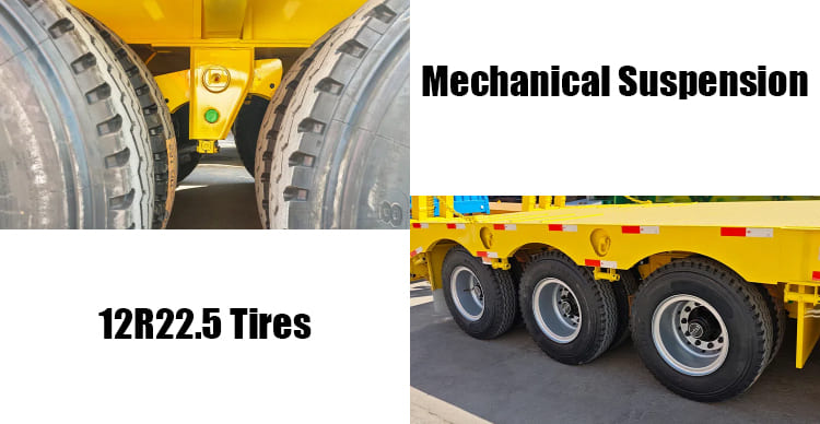 40 Feet Low Low Bed Truck Trailer Price for Sale in Zambia
