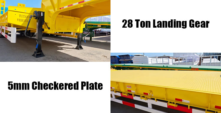40 Feet Low Low Bed Truck Trailer Price for Sale in Zambia