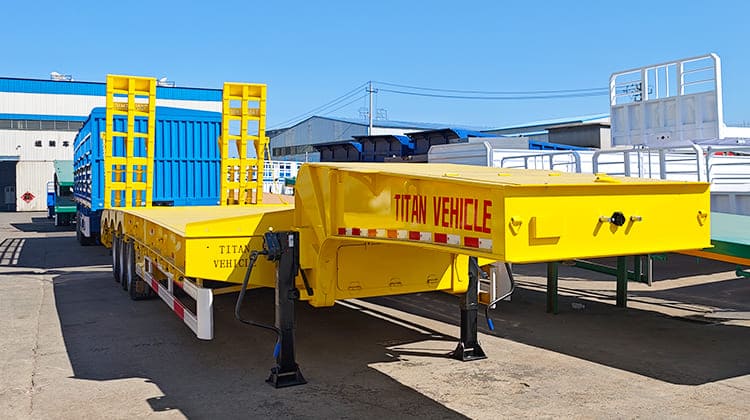 40 Feet Low Low Bed Truck Trailer Price for Sale in Zambia