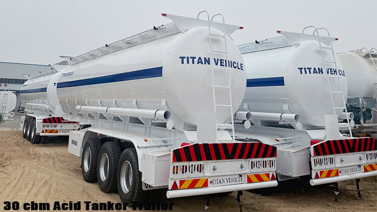 3 Axle Sulphuric Acid Tanker Trailer for Sale in Mpulungu Zambia