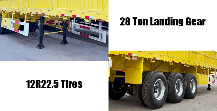 Tri Axle Cargo Sidewall Semi Trailer for Sale in Angola