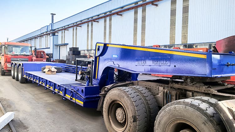 80 Ton Detachable Gooseneck Lowboy Trailer for Sale in Angola
