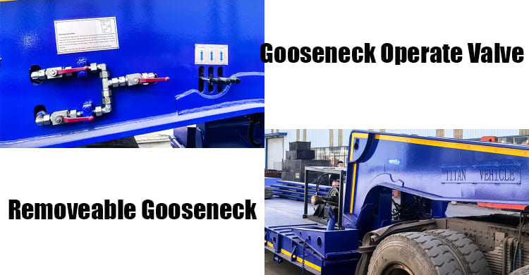 80 Ton Detachable Gooseneck Lowboy Trailer for Sale in Angola