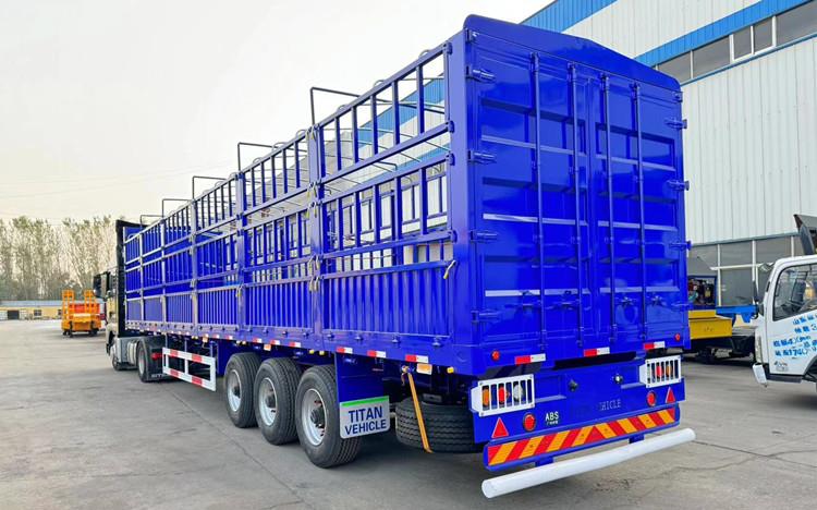 3 Axle Cargo Fence Semi Trailer with Air Suspension