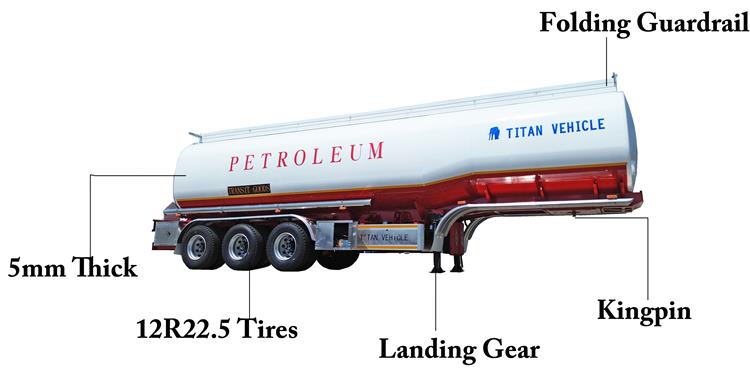 45CBM Petroleum Tanker Trailer for Sale In Sierra Leone