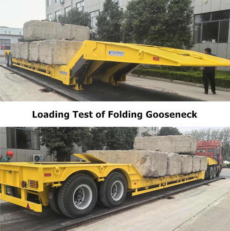 60 Ton 2 Axle Folding Neck Lowboy Trailer for Sale in Chile