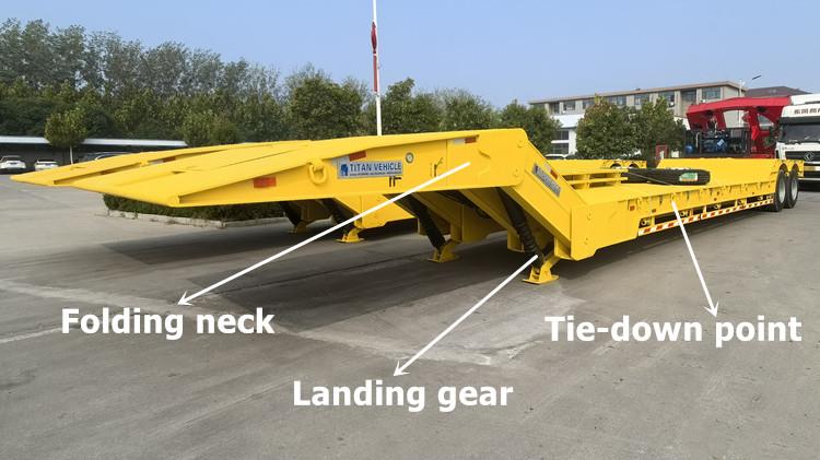 60 Ton 2 Axle Folding Neck Lowboy Trailer for Sale in Chile