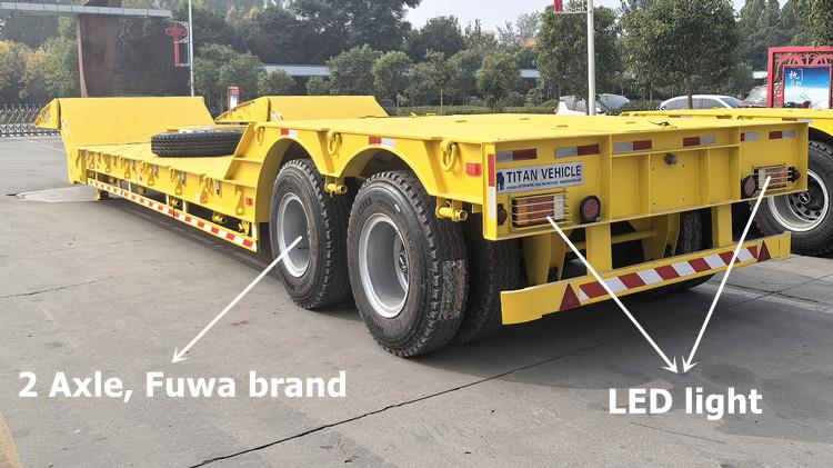 60 Ton 2 Axle Folding Neck Lowboy Trailer for Sale in Chile