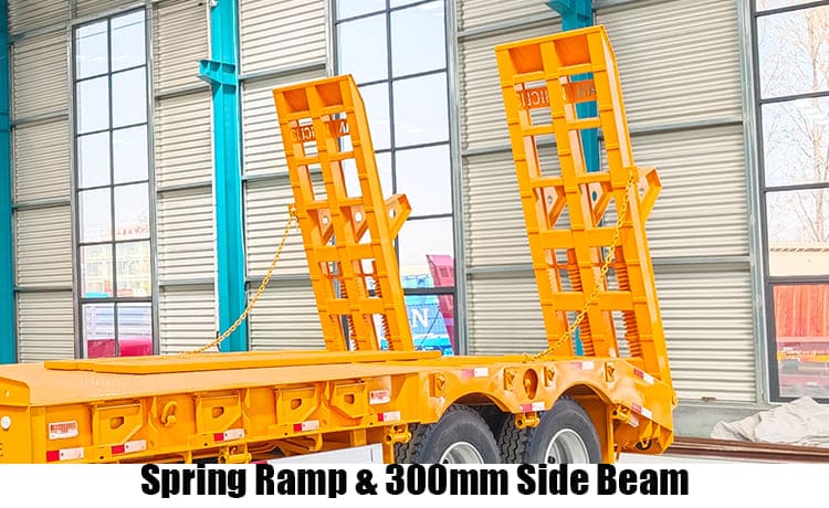 2 Axle 30 Ton Container Low Bed Trailer Truck Price for Sale