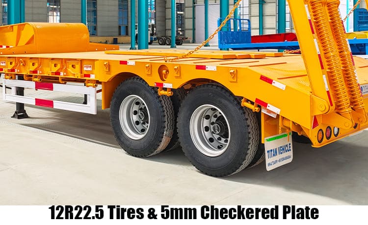 2 Axle 30 Ton Container Low Bed Trailer Truck Price for Sale
