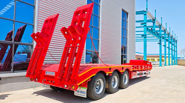 Heavy Load Excavator Semi Low Bed Trailer for Sale in Sierra Leone