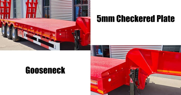Heavy Load Excavator Semi Low Bed Trailer for Sale in Sierra Leone