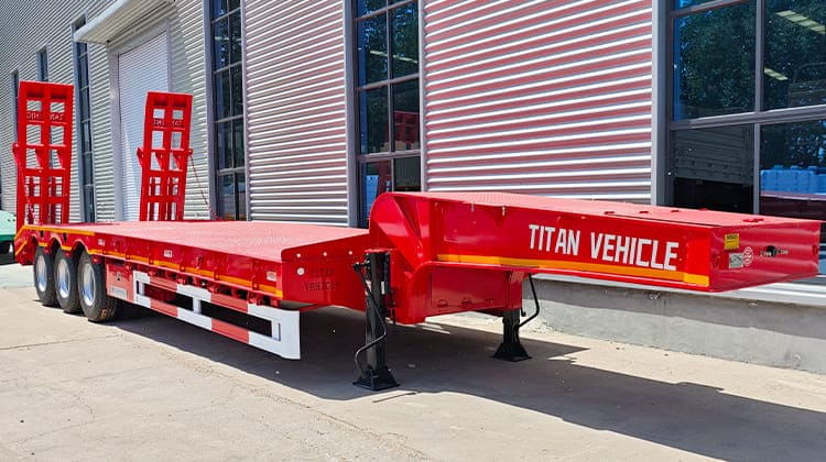 Heavy Load Excavator Semi Low Bed Trailer for Sale in Sierra Leone