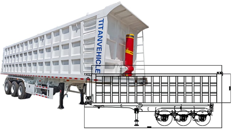 Rear Dump Semi Trailer Capacity for Sale in Sierra Leone
