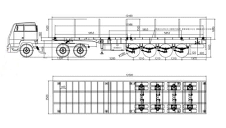 4 Axle logging truck trailer for sale in Senegal