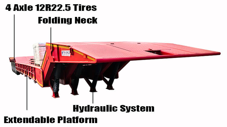 Mechanical Folding Gooseneck Lowboy Trailers for Sale in Nigeria