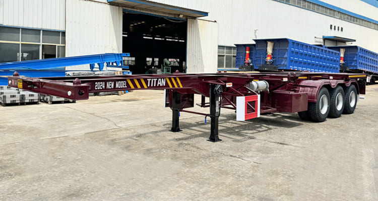 40ft Tri Axle Skeletal Trailer-Skeleton Container Trailer for Sale
