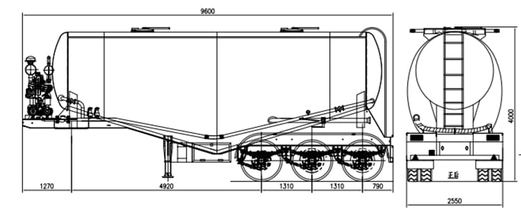 Pneumatic Dry Bulk Tanker Trailer for Sale