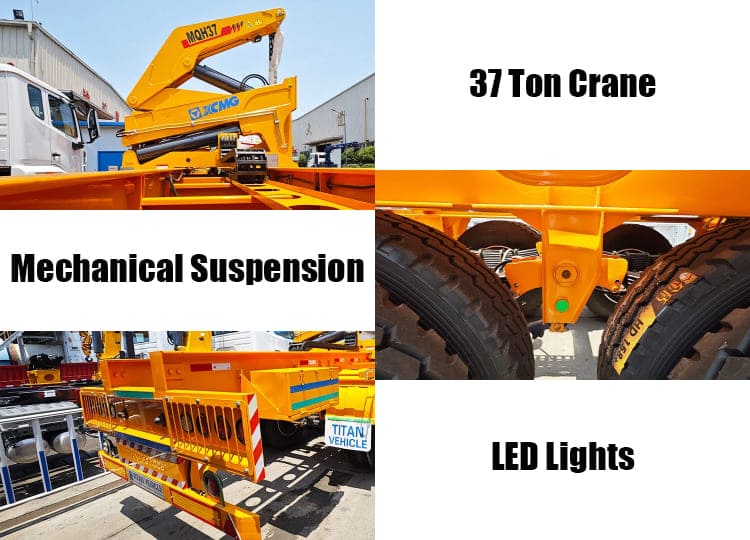 Sideloader Container Trailer with Crane in Sierra Leone
