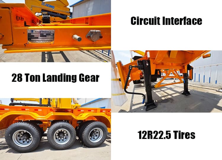 Sideloader Container Trailer with Crane in Sierra Leone
