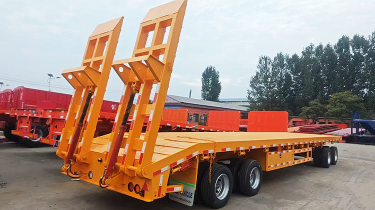 4 Axle Drawbar Low Loader Trailer for Sale