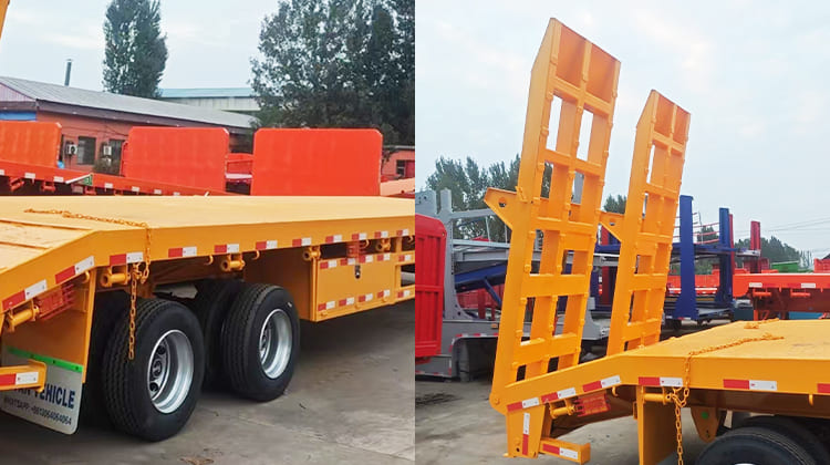 4 Axle Drawbar Low Loader Trailer for Sale