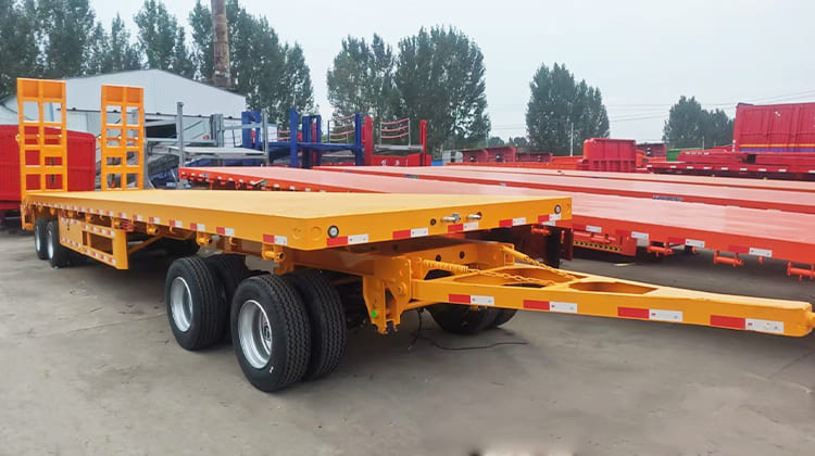 4 Axle Drawbar Low Loader Trailer for Sale