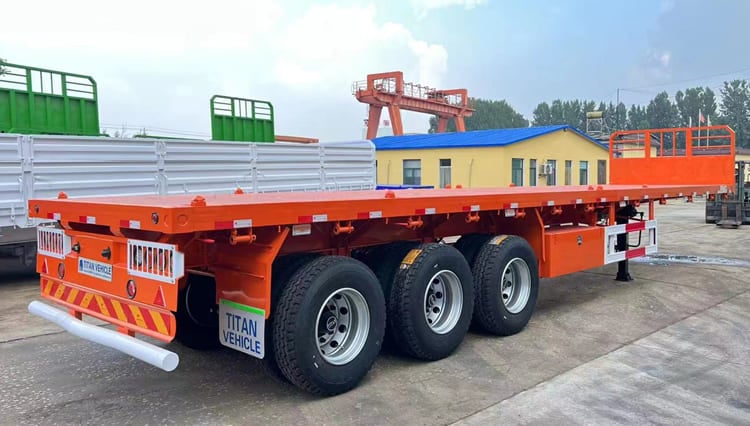 3 Axle 40 ft Flat Deck Semi Trailer for Sale in Uganda