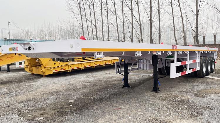 2026 New Model Tri Axle Flatbed Semi Trailer for Sale Near Me in Tanzania