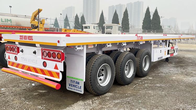 2026 New Model Tri Axle Flatbed Semi Trailer for Sale Near Me in Tanzania