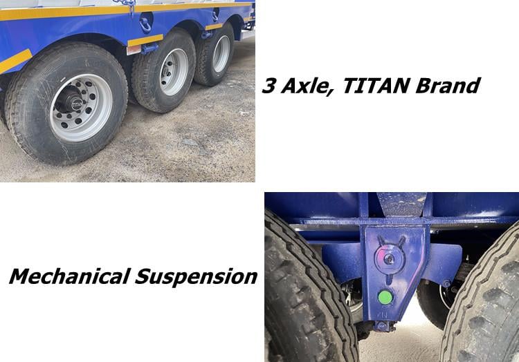 60 Ton 3 Axle Lowbed Semi Trailer for Sale