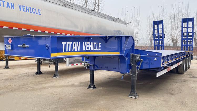 60 Ton 3 Axle Lowbed Semi Trailer for Sale