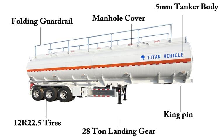 45000 Liters Oil Tanker Trailer for Sale In Mali