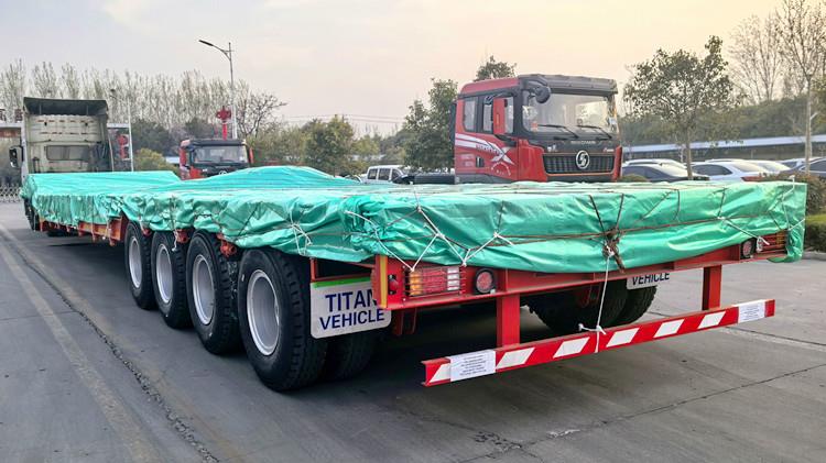 4 Axle 120 Ton Mechanical Gooseneck Folding Neck Trailer for Sale in Guatemala