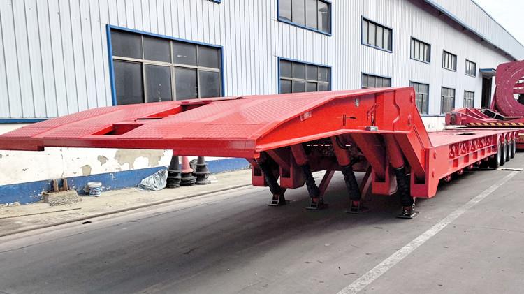 4 Axle 120 Ton Mechanical Gooseneck Folding Neck Trailer for Sale in Guatemala