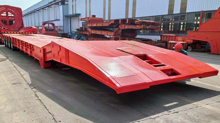 4 Axle 120 Ton Mechanical Gooseneck Folding Neck Trailer for Sale in Guatemala