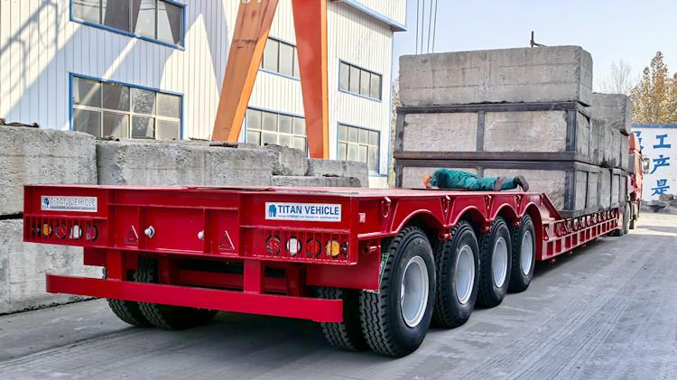 4 Axle 120 Ton Mechanical Gooseneck Folding Neck Trailer for Sale in Guatemala