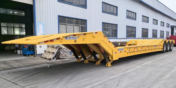 Tri Axle 80 Ton Folding Neck Lowboy Trailer for Sale in Saudi Arabia
