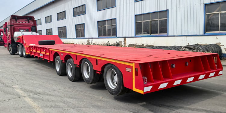 4 Axle Folding Gooseneck Trailer with Air Suspension