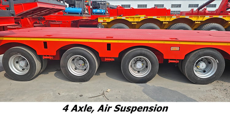 4 Axle Folding Gooseneck Trailer with Air Suspension