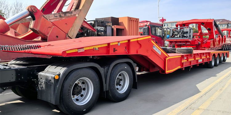 4 Axle Folding Gooseneck Trailer with Air Suspension