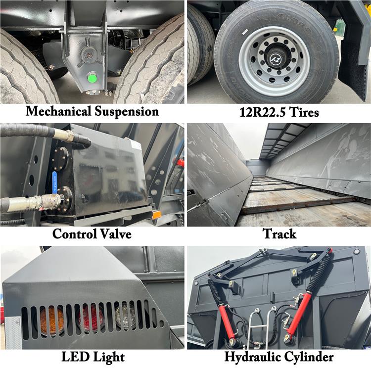 40CBM Conveyor Belt Tippers Trailer for Sale In Ghana